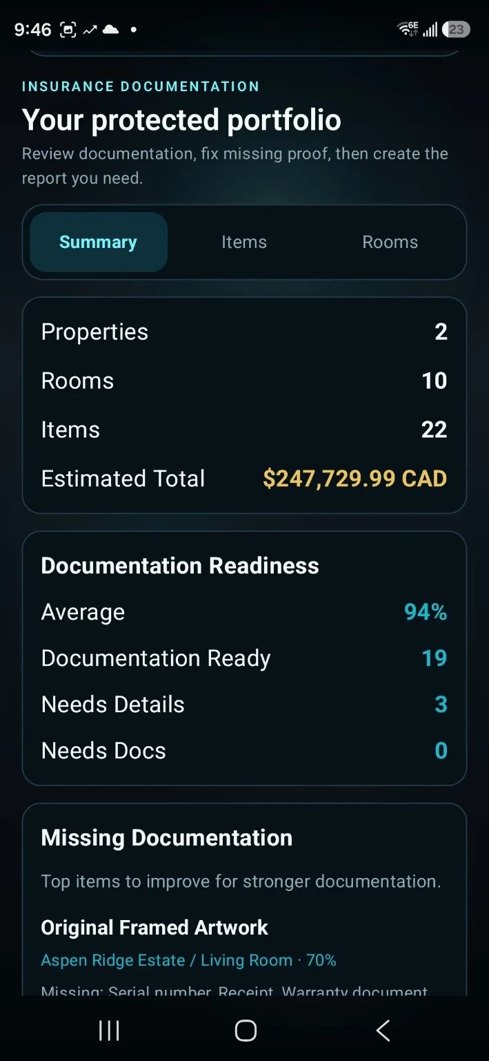 Ghost Inventory documentation readiness screen