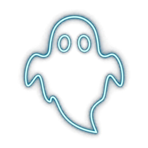 Simple neon Ghost Inventory logo